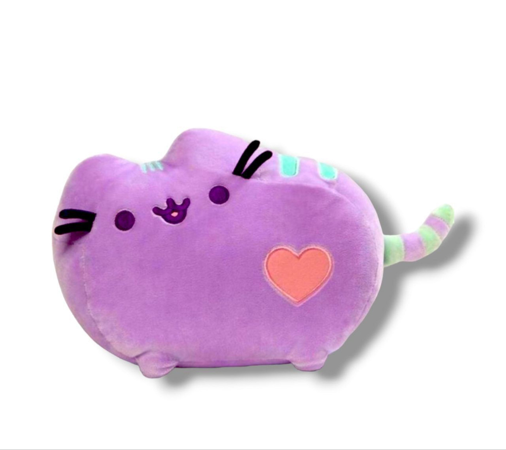 Мягкая игрушка кот Pusheen Пушин 35 см фиолетовый #1