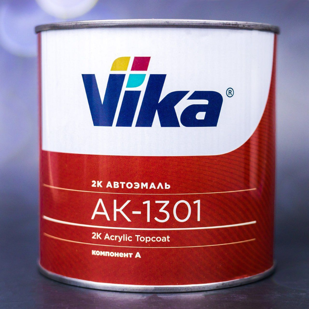 Автоэмаль акриловая 850 г VIKA 2К, Хаки 303 / Краска для авто (компонент А) АК-1301 / Эмаль акрил-уретановая #1