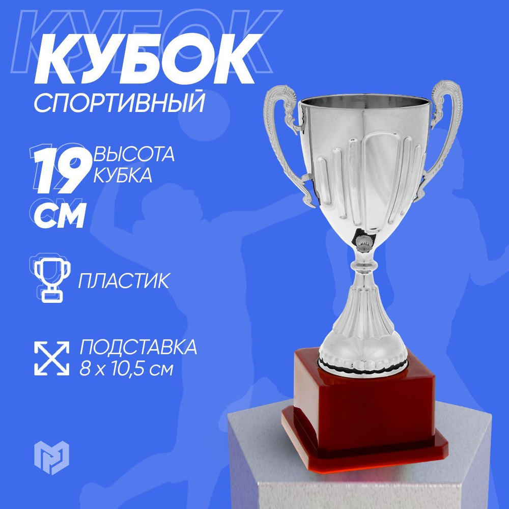 Кубок для награждения спортивный пластик 045, цвет серебро  #1