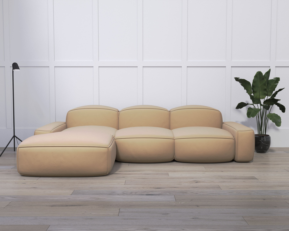 Модульный диван (комплект) "Баст" с оттоманкой, механизм Нераскладной, 270x185x80 см НЭНДО  #1