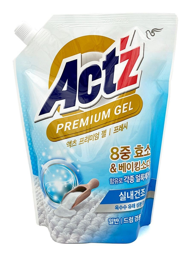Pigeon Гель для стирки белья и одежды концентрированный с ароматом мяты в мягкой упаковке Корея, Act'z #1