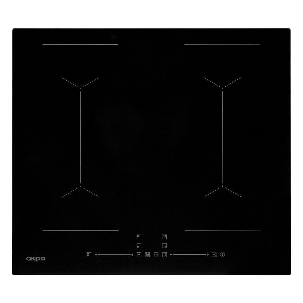 Индукционная варочная панель 4 конфорки встраиваемая 60 см черная AKPO PIA 6094218FZ BL 2 зоны расширенного #1