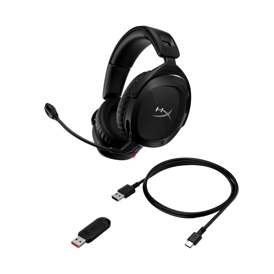 HyperX Наушники беспроводные с микрофоном Cloud Stinger 2 Wireless, Радиоканал, USB, черный  #1