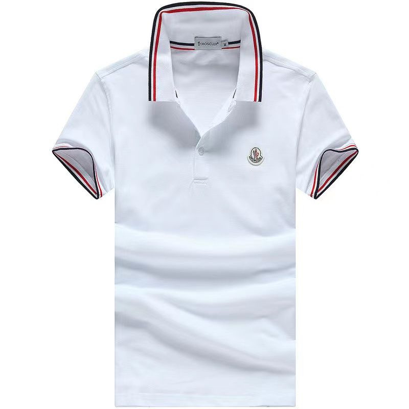 Поло MONCLER, размер 52, цвет белый, 100%Хлопок - купить по выгодной ...