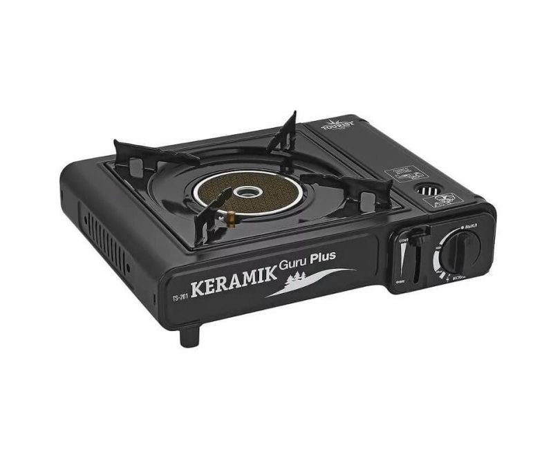 Плита газовая TOURIST KERAMIK GURU PLUS TS-201, керамическая, портативная  #1