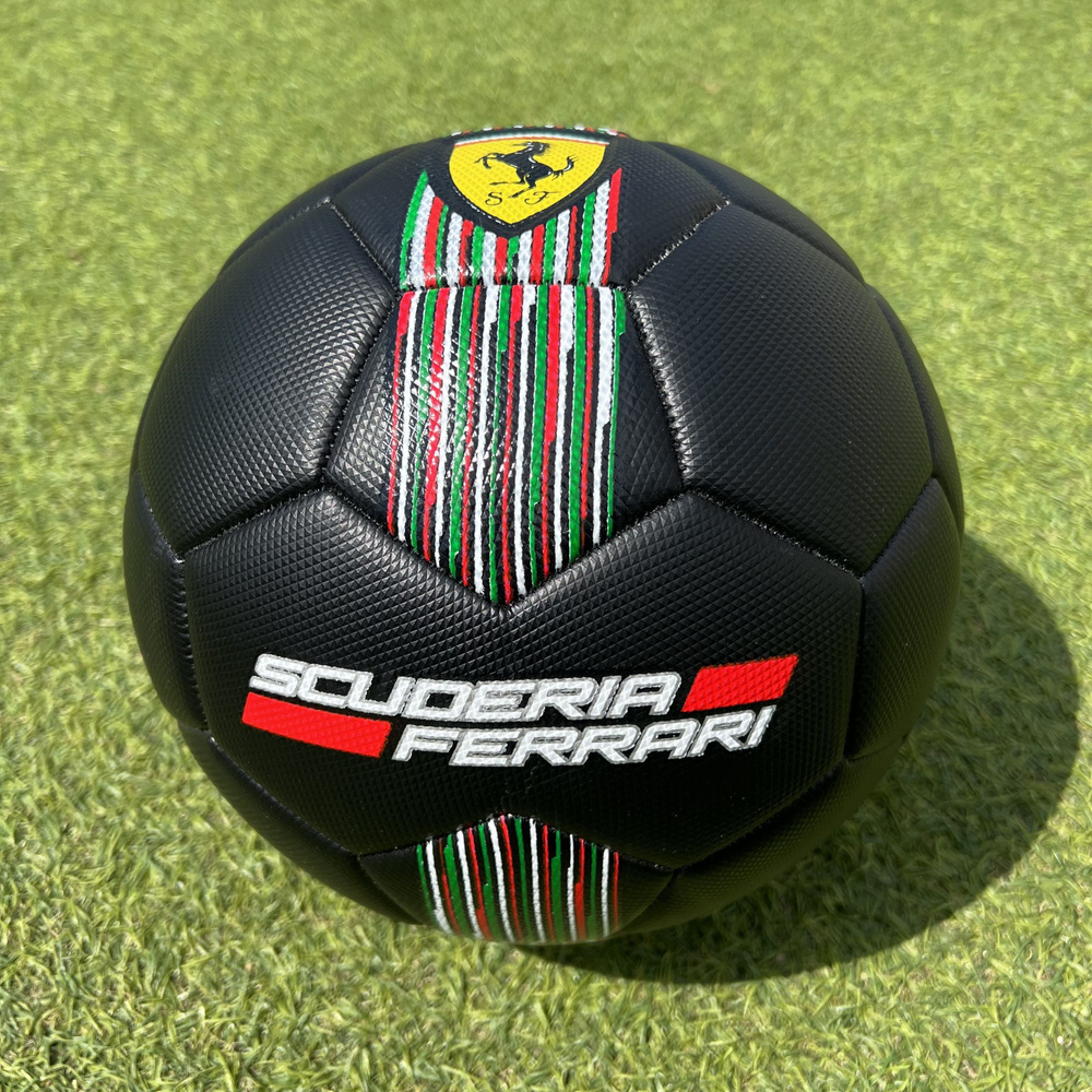 Футбольный мяч MyAcsess Ferrari, 5 размер, черный, мяч Феррари #1