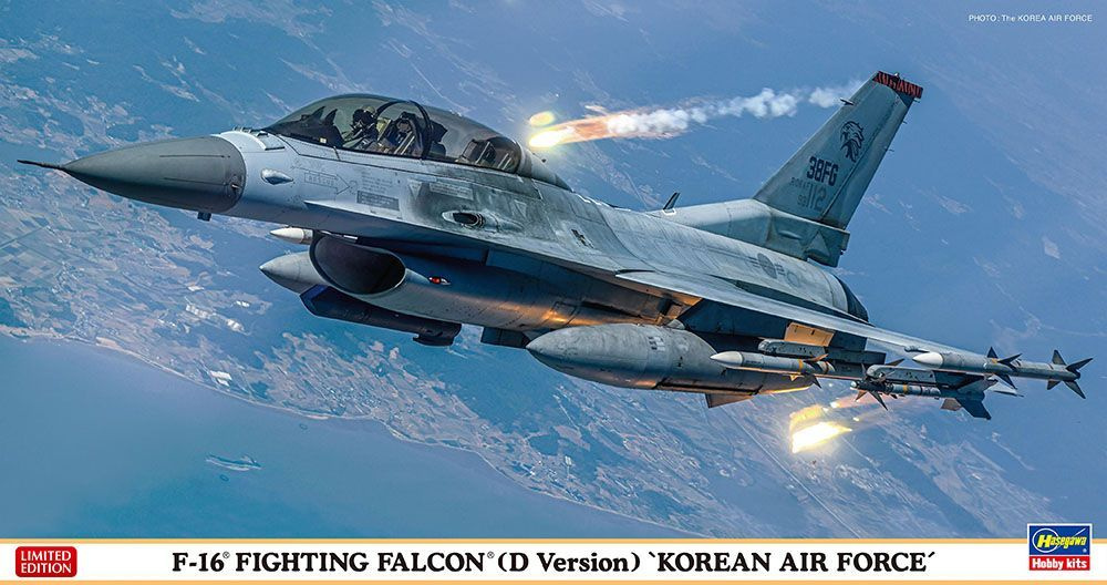 Сборная модель F-16 Fighting Falcon (D Version) Korean Air Force 07512 Hasegawa Limited Edition 1/48 #1