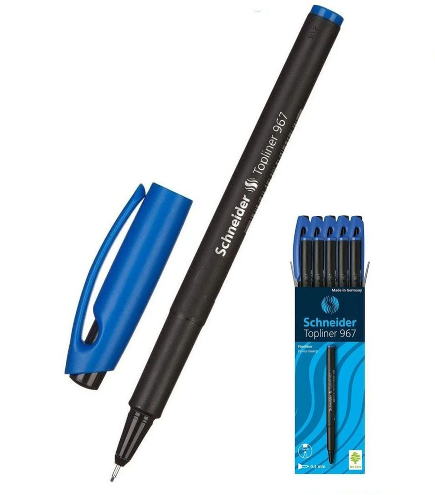 Schneider Набор ручек Капиллярная, толщина линии: 0.4 мм, цвет: Синий, 10 шт.  #1