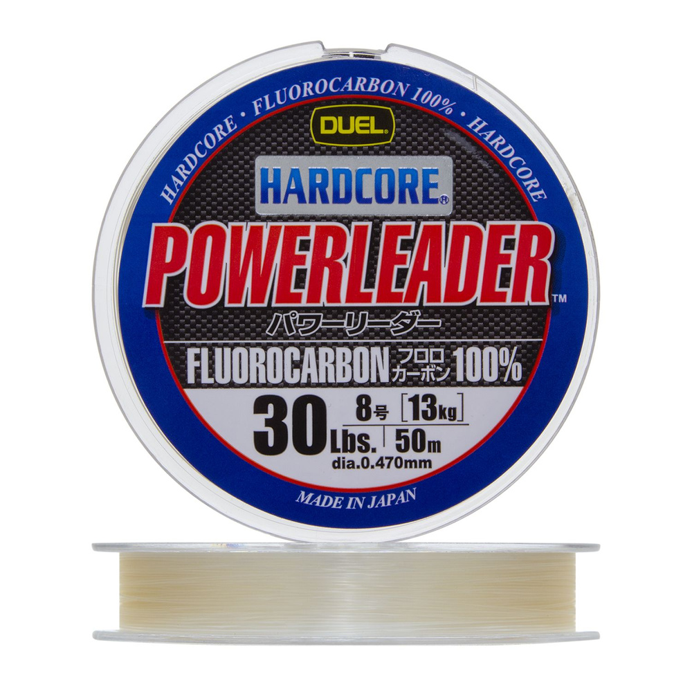 Флюорокарбоновая леска Duel Hardcore Powerleader Fluorocarbon 100%, 50м, 0.470мм, 30lb, 13кг, арт.H3342 #1