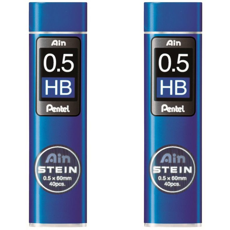 Pentel/ Стержень микрографический 0,5 мм, HB, 40 шт в тубе, 2 уп #1