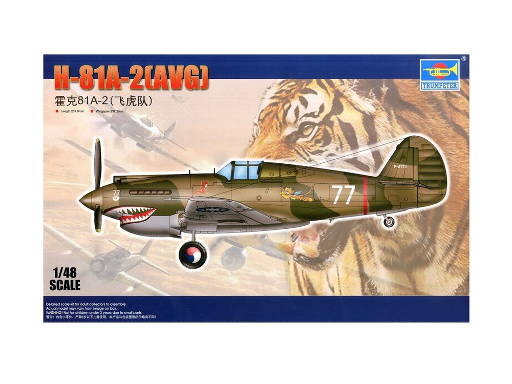 05807 Trumpeter Американский самолёт Curtiss Hawk H-81A-2 (AVG) (1:48) #1