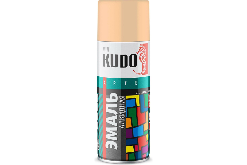 Аэрозольная краска KUDO "Эмаль универсальная высокопрочная RAL в баллончике", Алкидная, 0.52 л, Слоновая #1