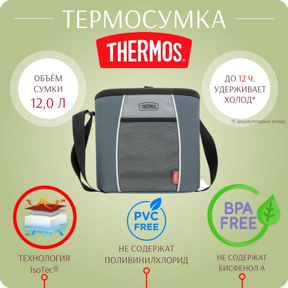 Термосумка THERMOS для ланч-бокса, сумка для обеда, путешествий, пикника E5 24 Can Cooler 12л  #1