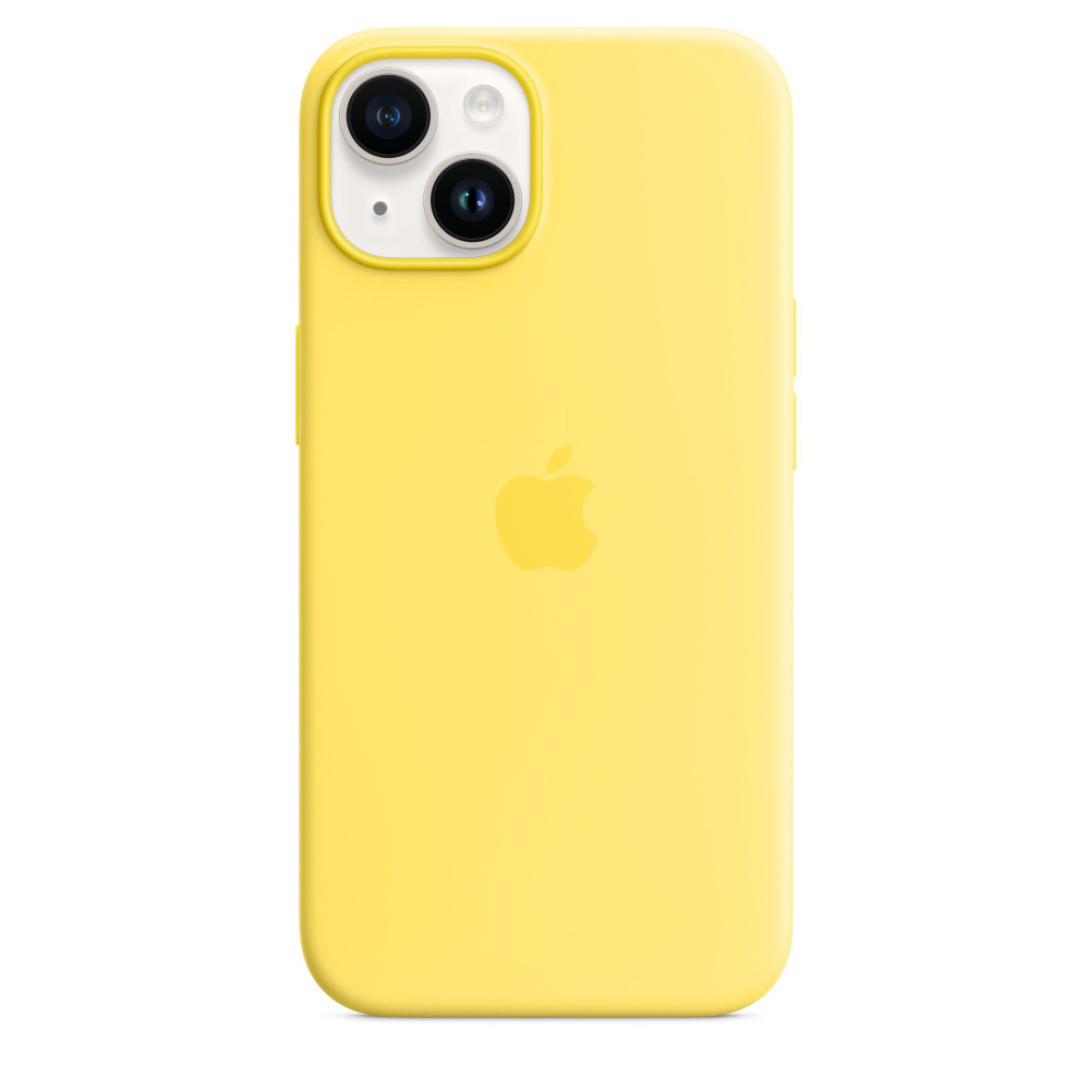 Чехол силиконовый Apple iPhone 14 Silicone Case MagSafe Canary Yellow (Канареечно-желтый) MQU73ZM/A  #1