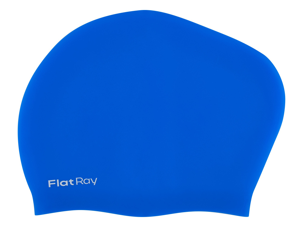 Шапочка для плавания для длинных волос Flat Ray Long Hair Silicone Swim Cap, S/M, цвет Синий.  #1