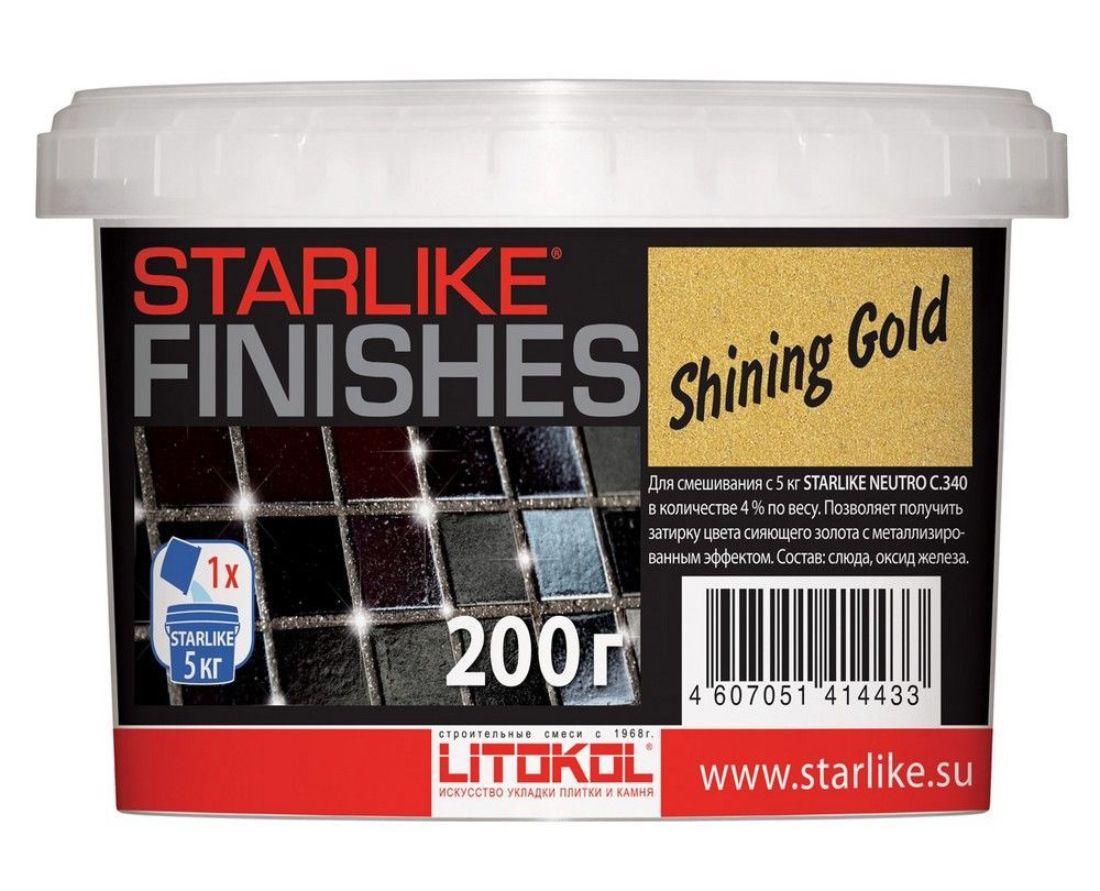 Декоративная добавка LITOKOL STARLIKE FINISHES SHINING GOLD, 200 г #1