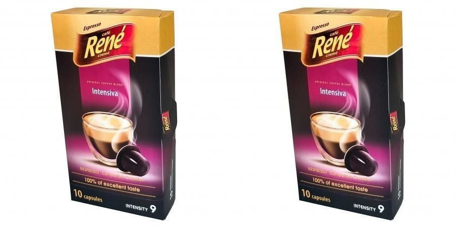 Rene Кофе Intensiva стандарта Nespresso, 10 капсул, 2 уп #1