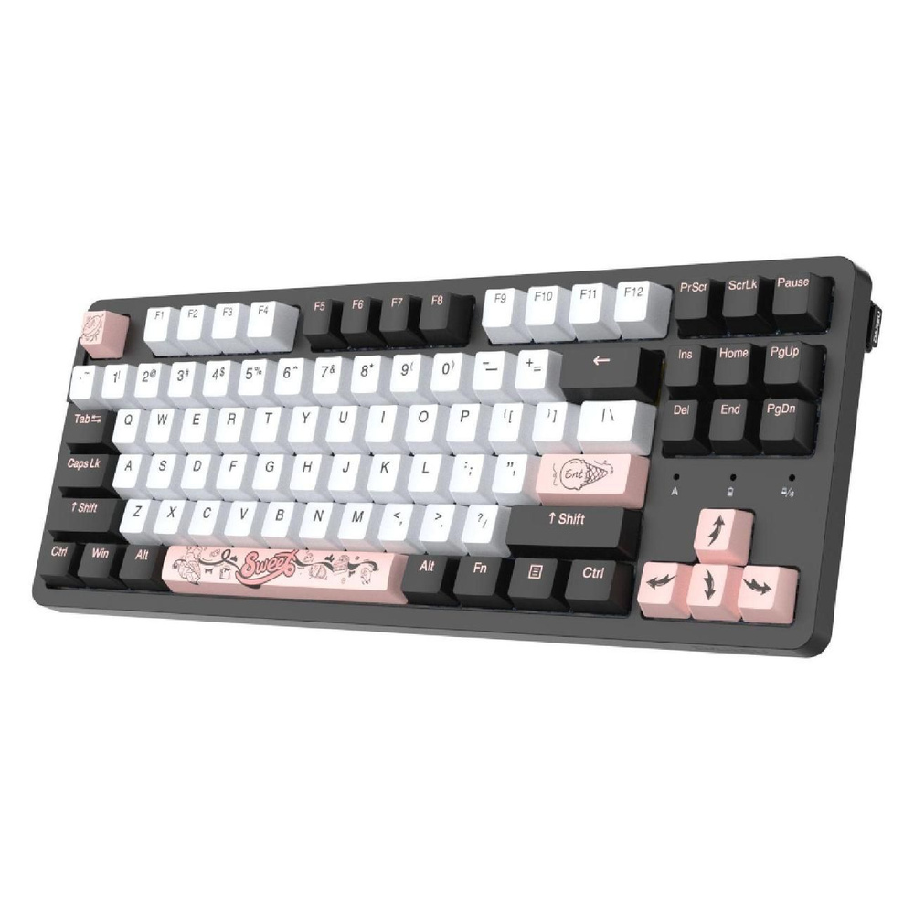 Игровая клавиатура проводная Dareu A87X Black-White (русская раскладка)  #1