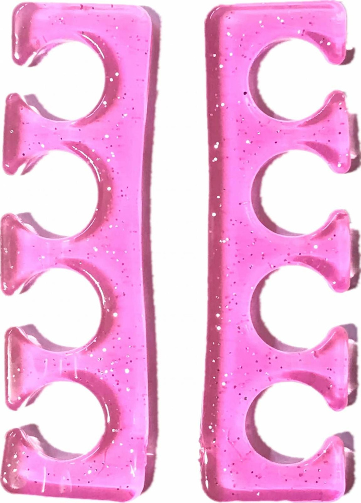 Разделители пальцев ног, из силикона, малиновый розовый цвет, 1 пара  #1