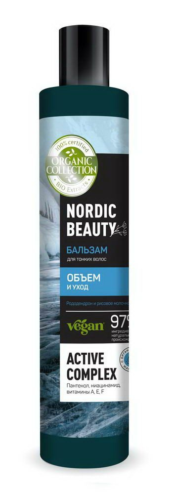 Бальзам-ополаскиватель ORGANIC COLLECTION для тонких волос объем и уход 400 мл (4600999049200)  #1