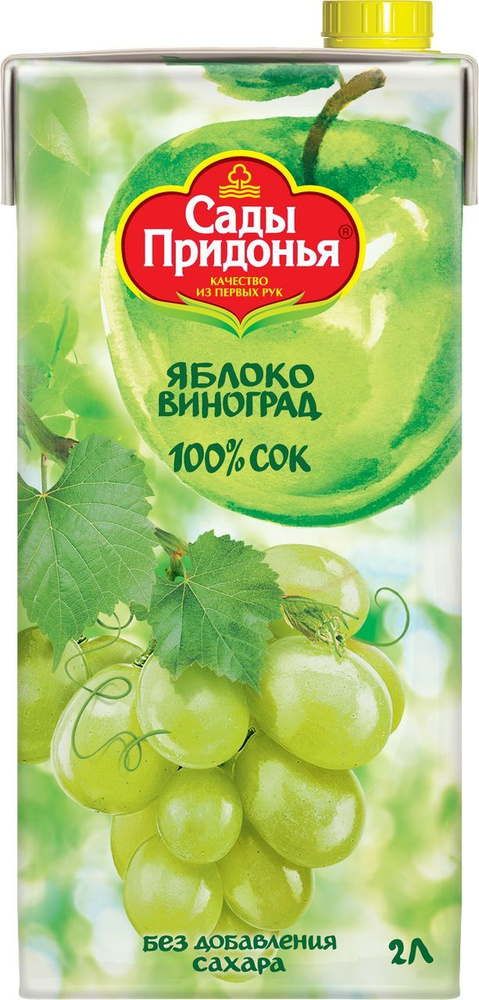 Сок Сады Придонья яблочно-виноградный осветленный 2 л #1