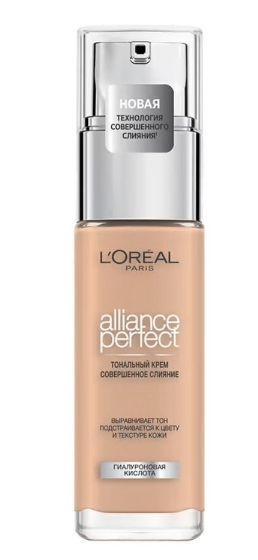 L'Oreal Paris Тональный крем Alliance Perfect Совершенное слияние, с гиалуроновой кислотой, Франция, #1