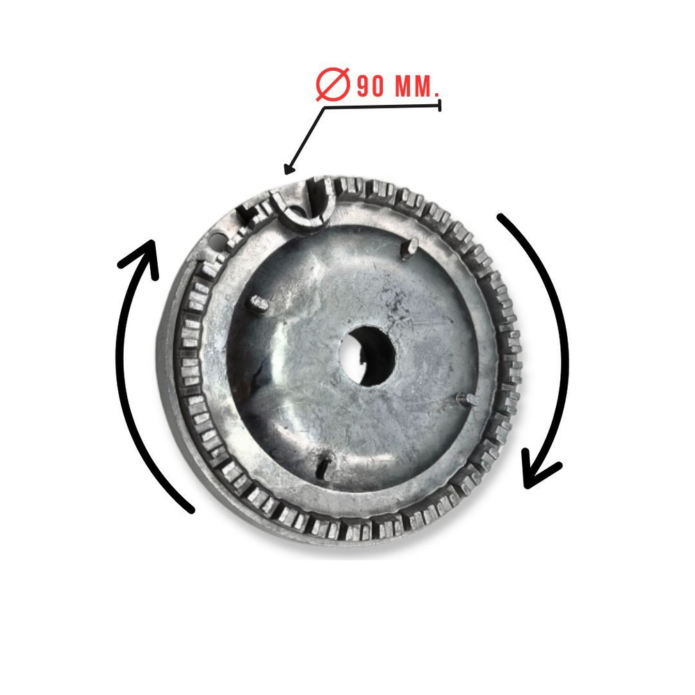 Горелка большая d90 мм. для газовой плиты Flama, "родная" заводского производства.  #1