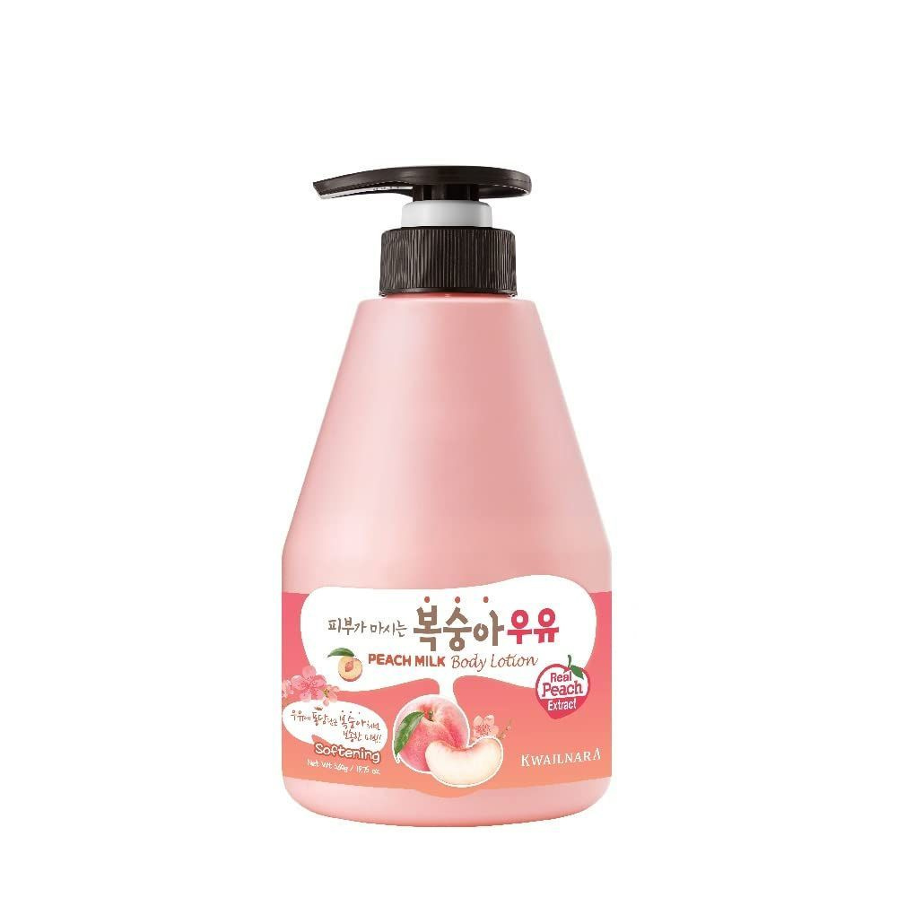 Лосьон для тела с экстрактом персика Welcos Kwailnara Peach Milk Body Lotion (560 гр)  #1