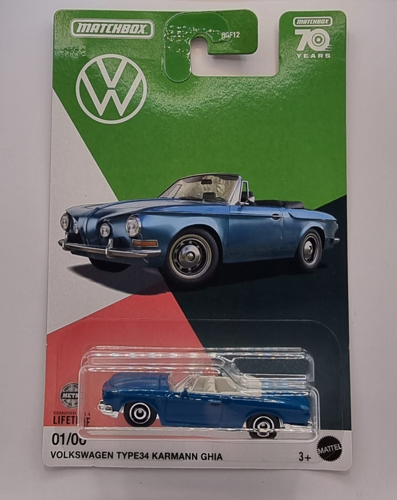 Машинка игрушечная VOLKSWAGEN TYPE 34 KARMANN GHIA matchbox #1