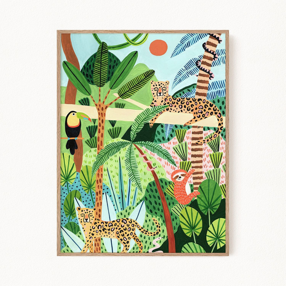 Постер для интерьера "Jungle Pals", 30х40 см #1