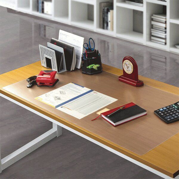 Накладка на стол "deVеntе", 900x400 мм, ПВХ 1000 мкм, нескользящая, фактура "апельсиновая корка", прозрачная #1
