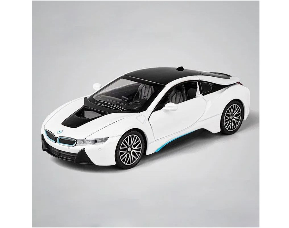 Коллекционные машинки металлические БМВ I8 1/32 BMW I8 (бел) #1