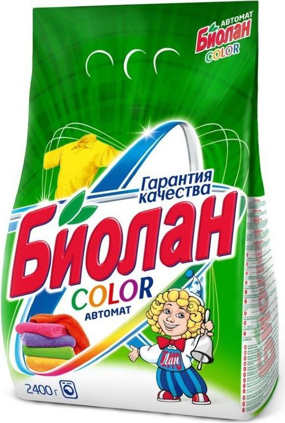 Порошок стиральный Биолан Color для цветного белья автомат 2.4кг / моющее средство  #1