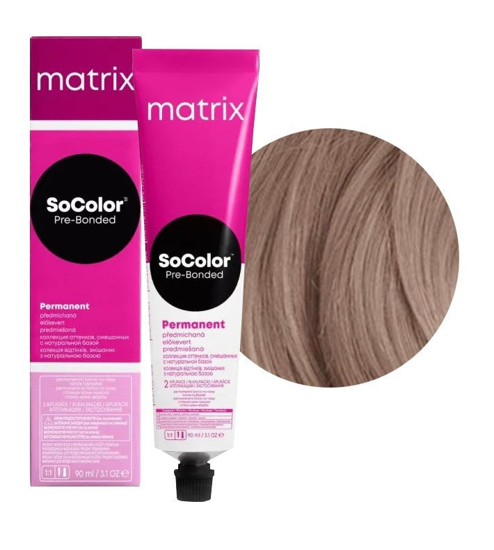 Краска для волос Matrix SoColor Pre-Bonded 8AV блондин пепельно-перламутровый 90 мл  #1