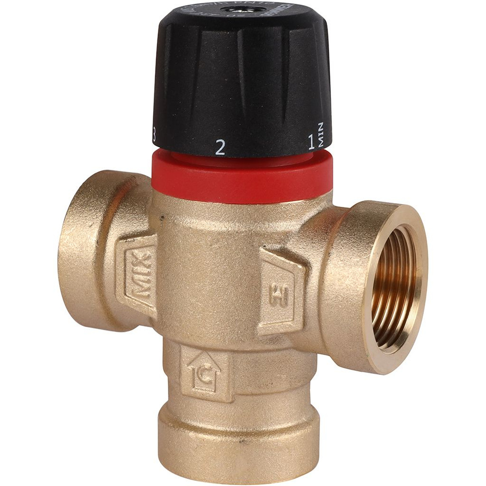 Термостатический смесительный клапан для систем отопления и ГВС 3/4 ВР 20-43 С KV 1,6 (боковое смешивание) #1