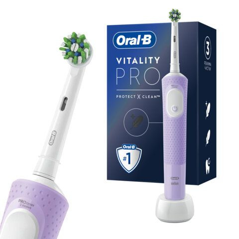 Зубная щетка электрическая ORAL-B (Орал-би) Vitality Pro, ЛИЛОВАЯ, 1 насадка  #1