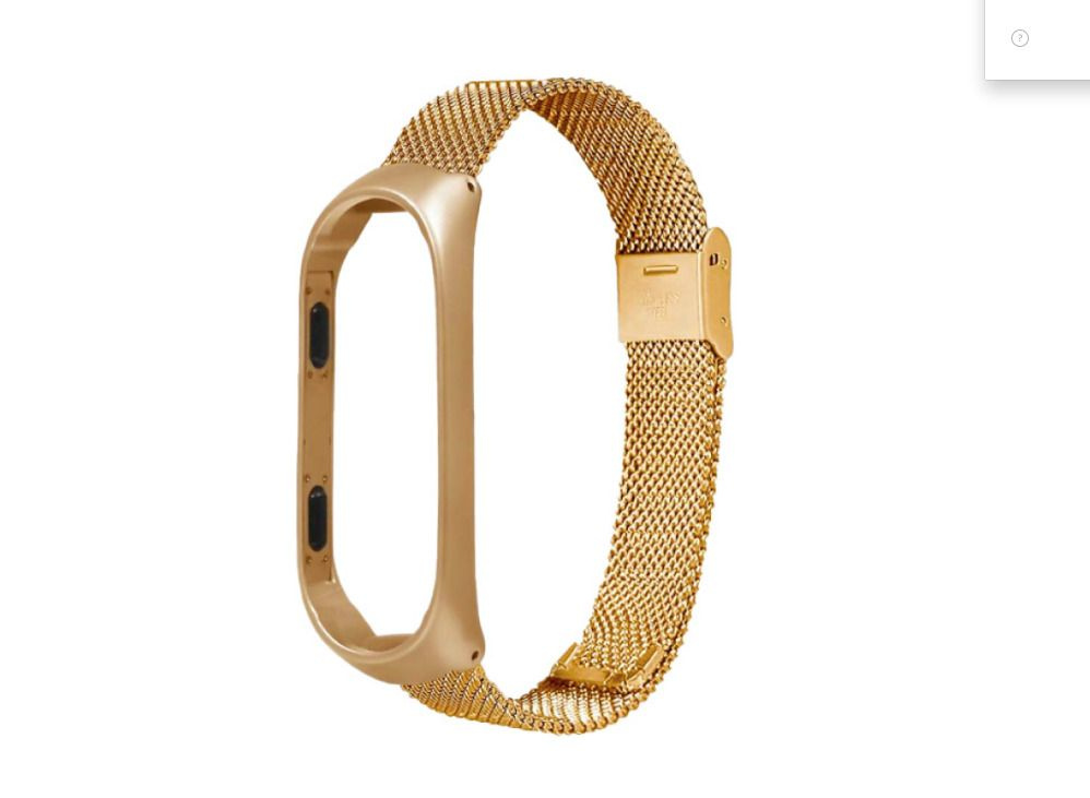 Ремешок сетчатый металлический для Xiaomi Mi Band 4 Metal Mesh Strap (Gold/Золотой)  #1