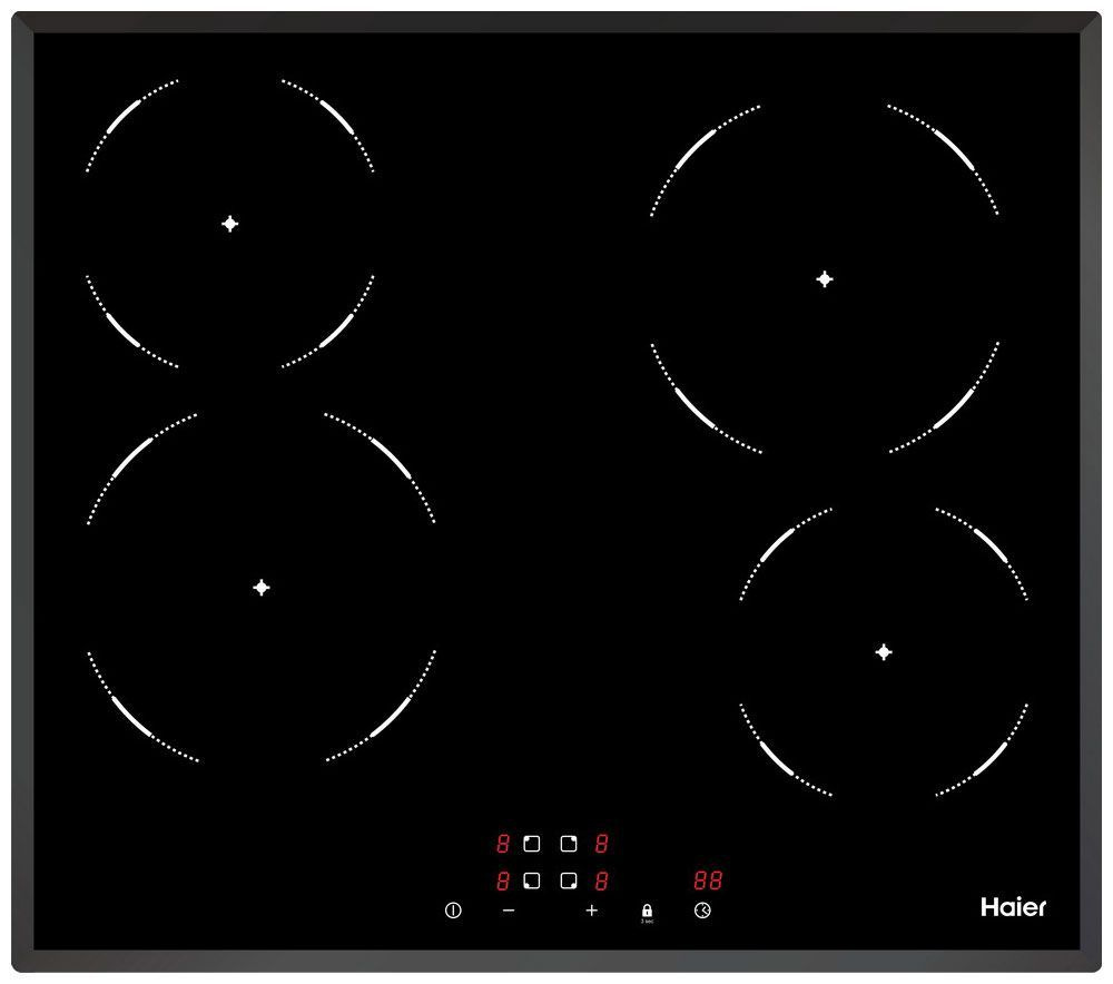 Индукционная варочная панель Haier HHY-Y64FFVW, встраиваемая, черный  #1