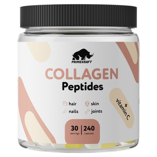 Коллаген Peptides Hydrolyzed Collagen Prime Kraft (Прайм Крафт) капсулы, 240 шт  #1