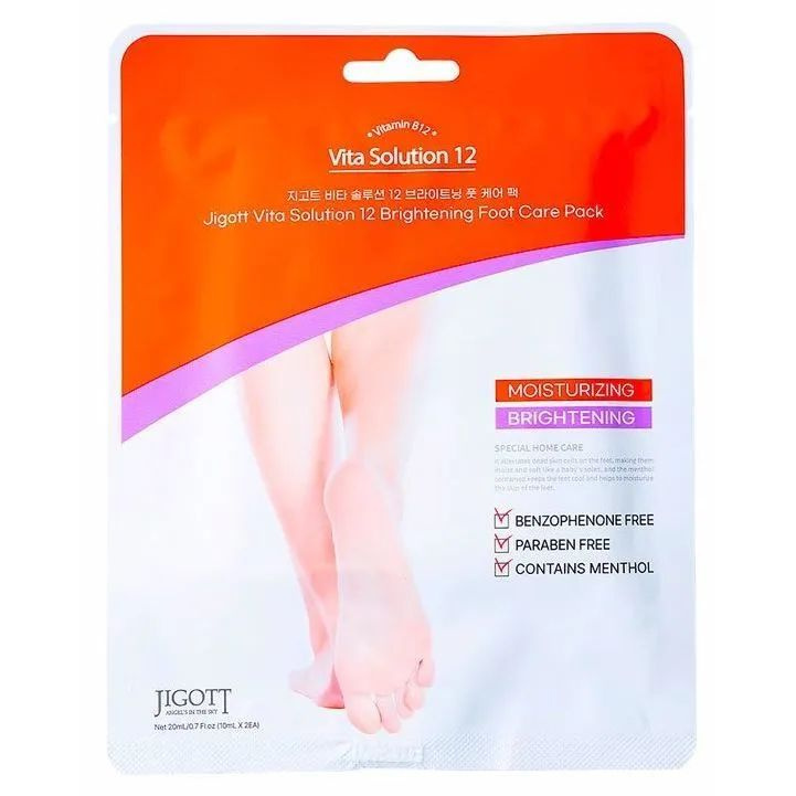 Jigott Vita Solution 12 Маски-носки для ног питательные 10 гр #1