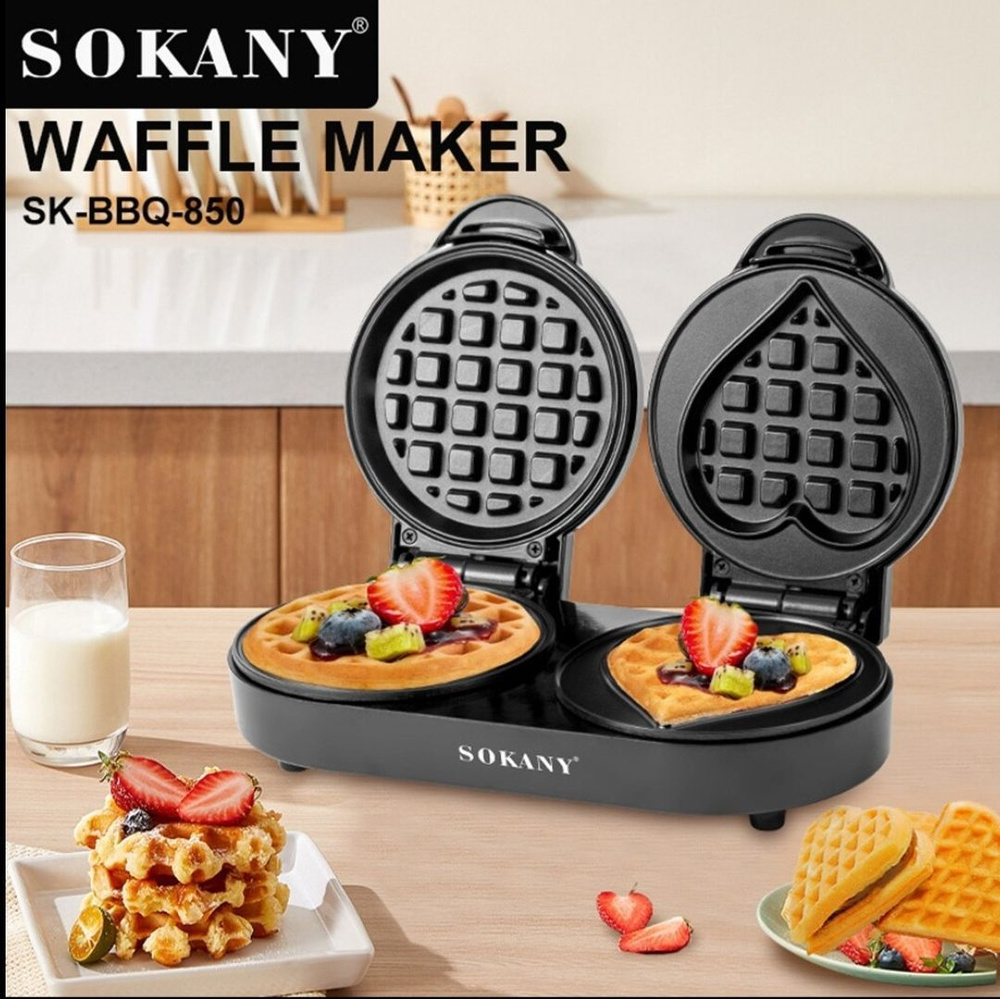 SOKANY Вафельница SK-BBQ-850 1100 Вт, черный #1