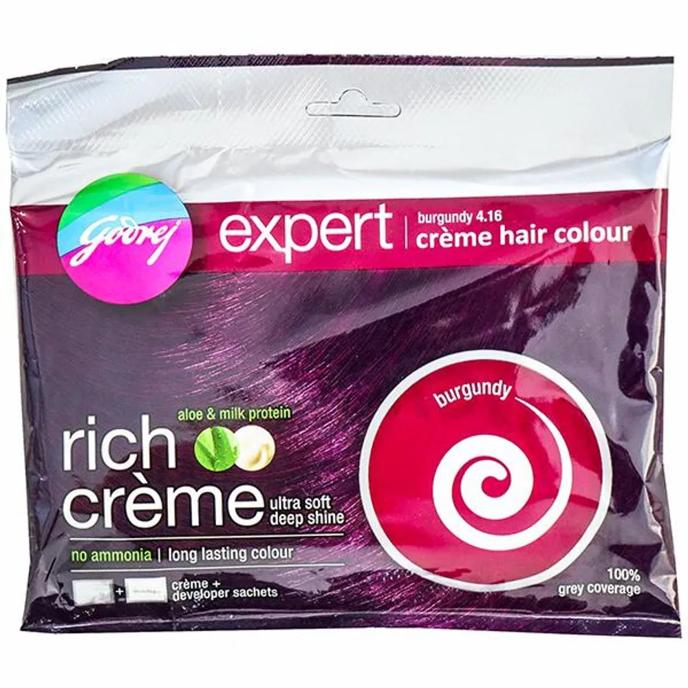 Godrej Expert Rich Creme Hair Colour Крем-краска бордового цвета, 40 г #1