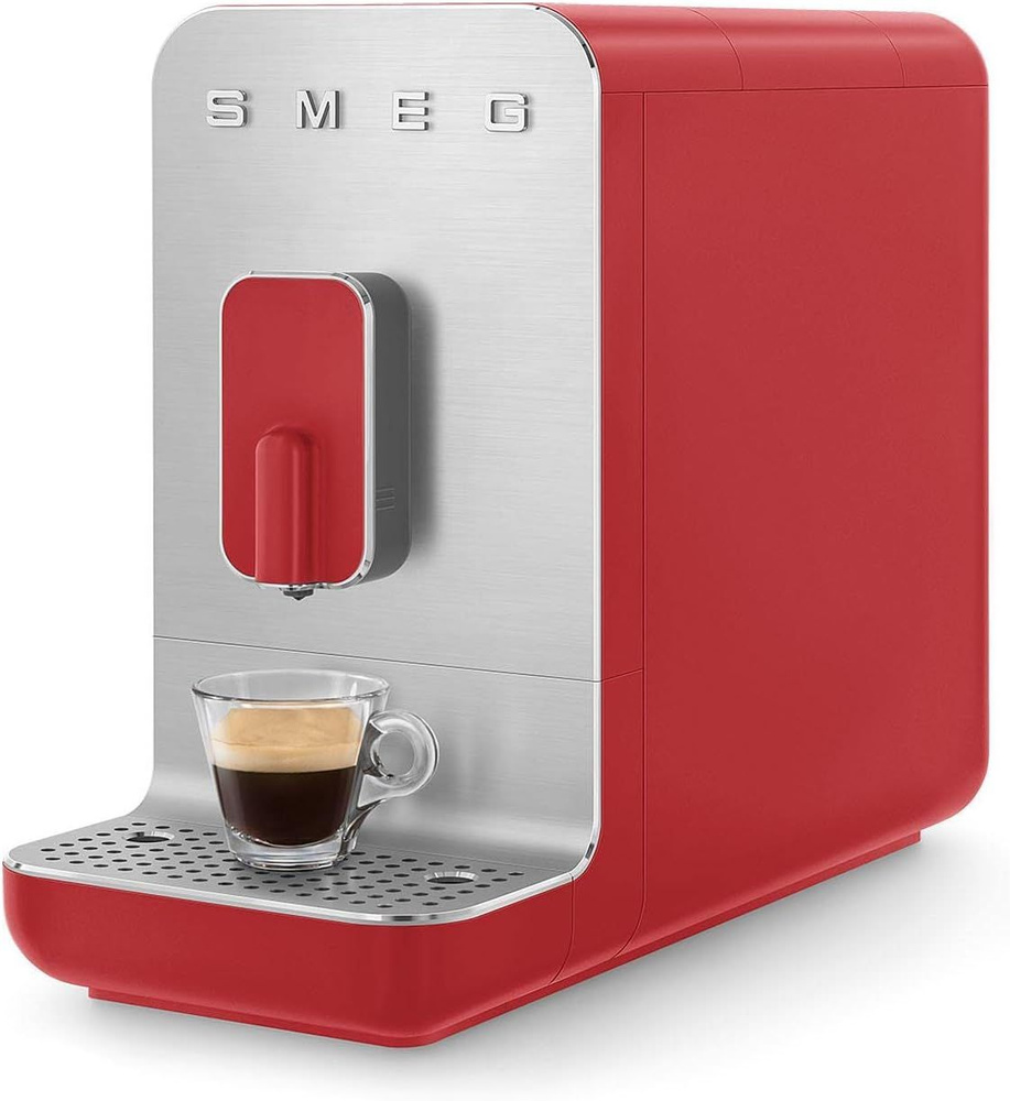 Кофемашина Smeg BCC01RDMEU, автоматическая, зерновой, 19 бар, 7 программ, 1.4 л, красная матовая  #1