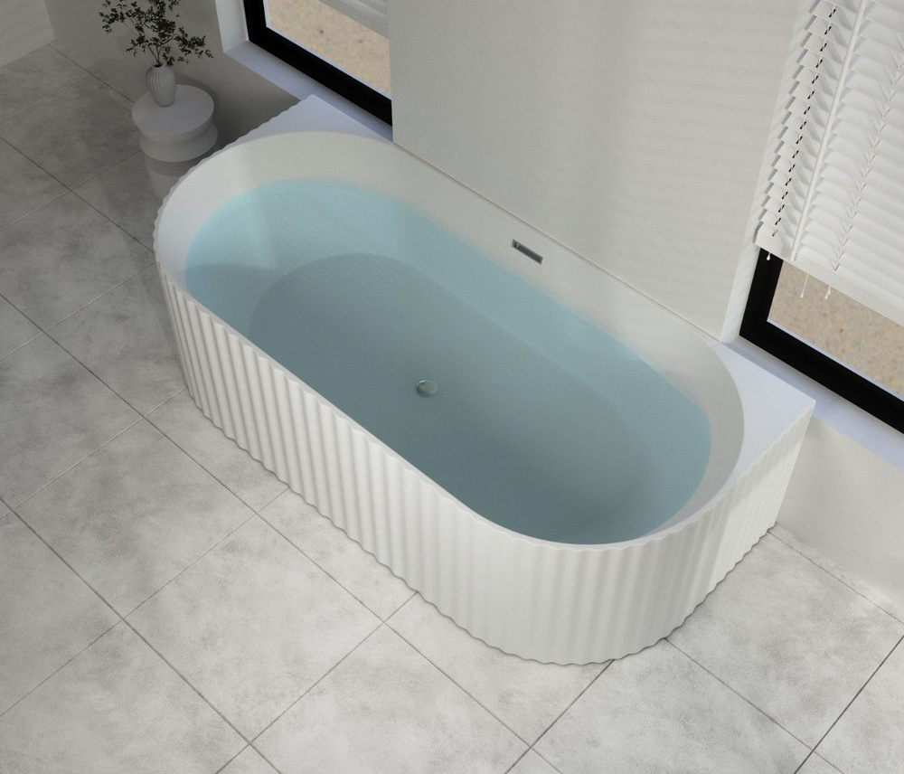 Ванна акриловая Ceruttispa CEZA'S 150W (1500x750x580) отдельностоящая/пристенная, белая, со сливом-переливом #1
