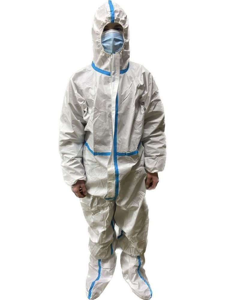 Одноразовый комбинезон защитный медицинский,костюм химзащитный для маляра,универсальный  #1