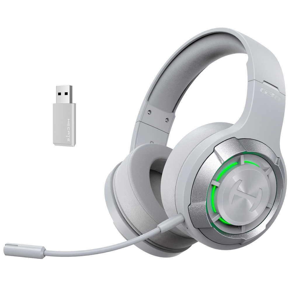 Edifier Наушники беспроводные с микрофоном G30 S, Bluetooth, Радиоканал, USB Type-C, серый  #1