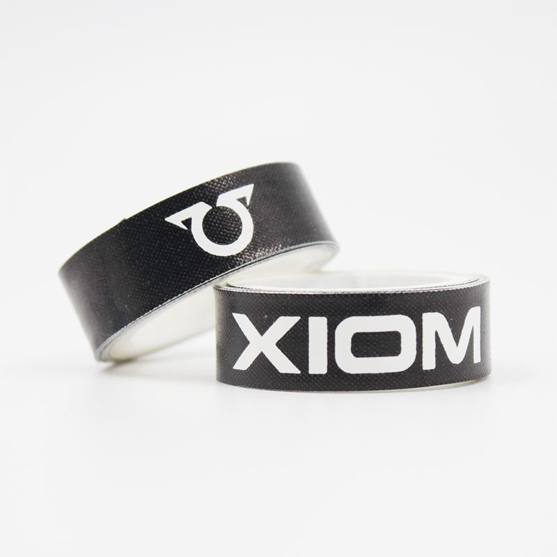 Торцевая лента для настольного тенниса XIOM 1m/12mm Logo, Black/White  #1