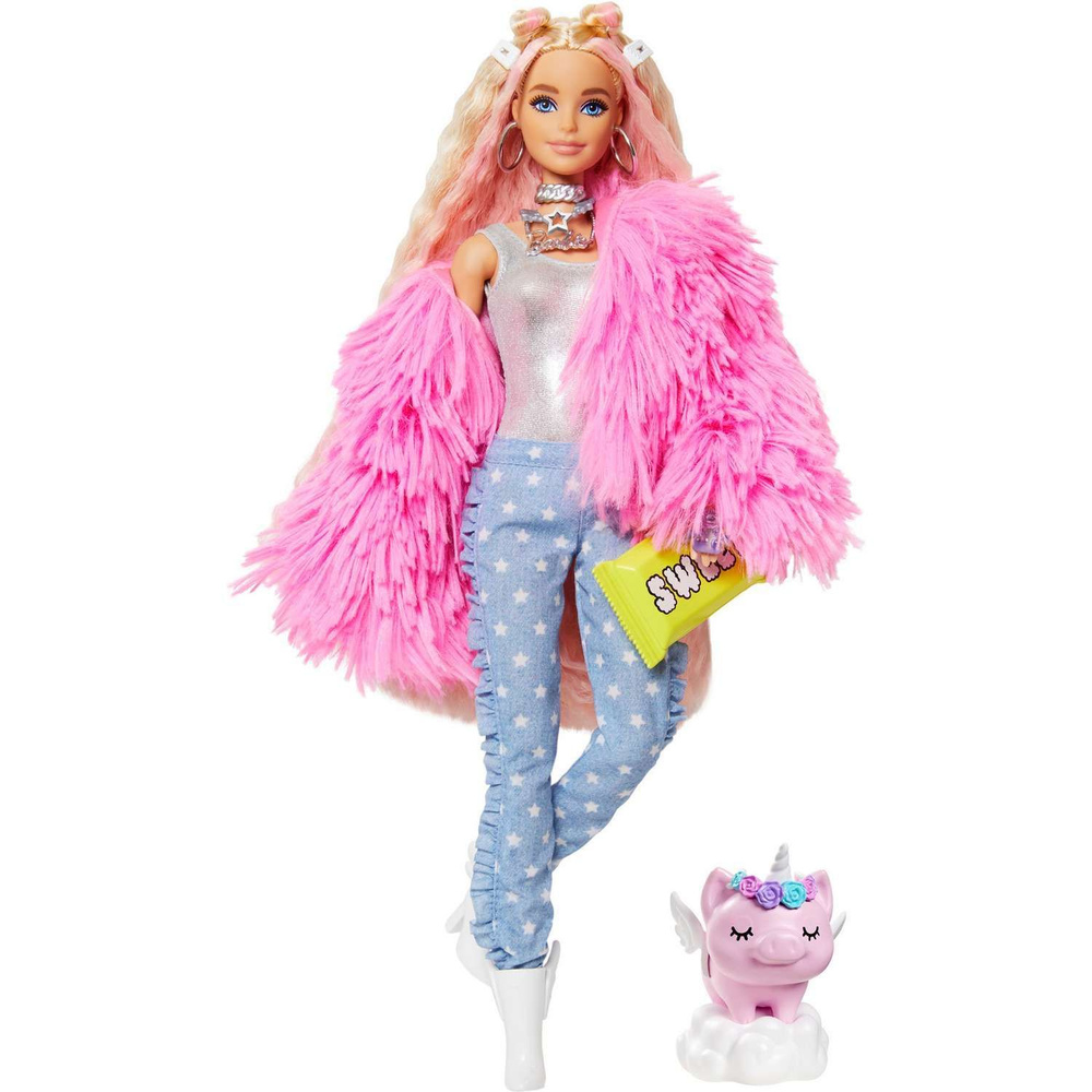 Кукла Barbie Экстра в розовой куртке GRN28 #1