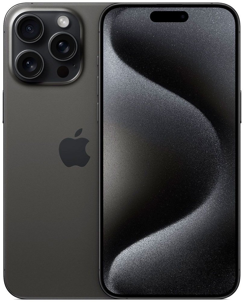 Apple Смартфон iPhone 15 Pro Max 256Gb черн.титан 8/256 ГБ, черный #1