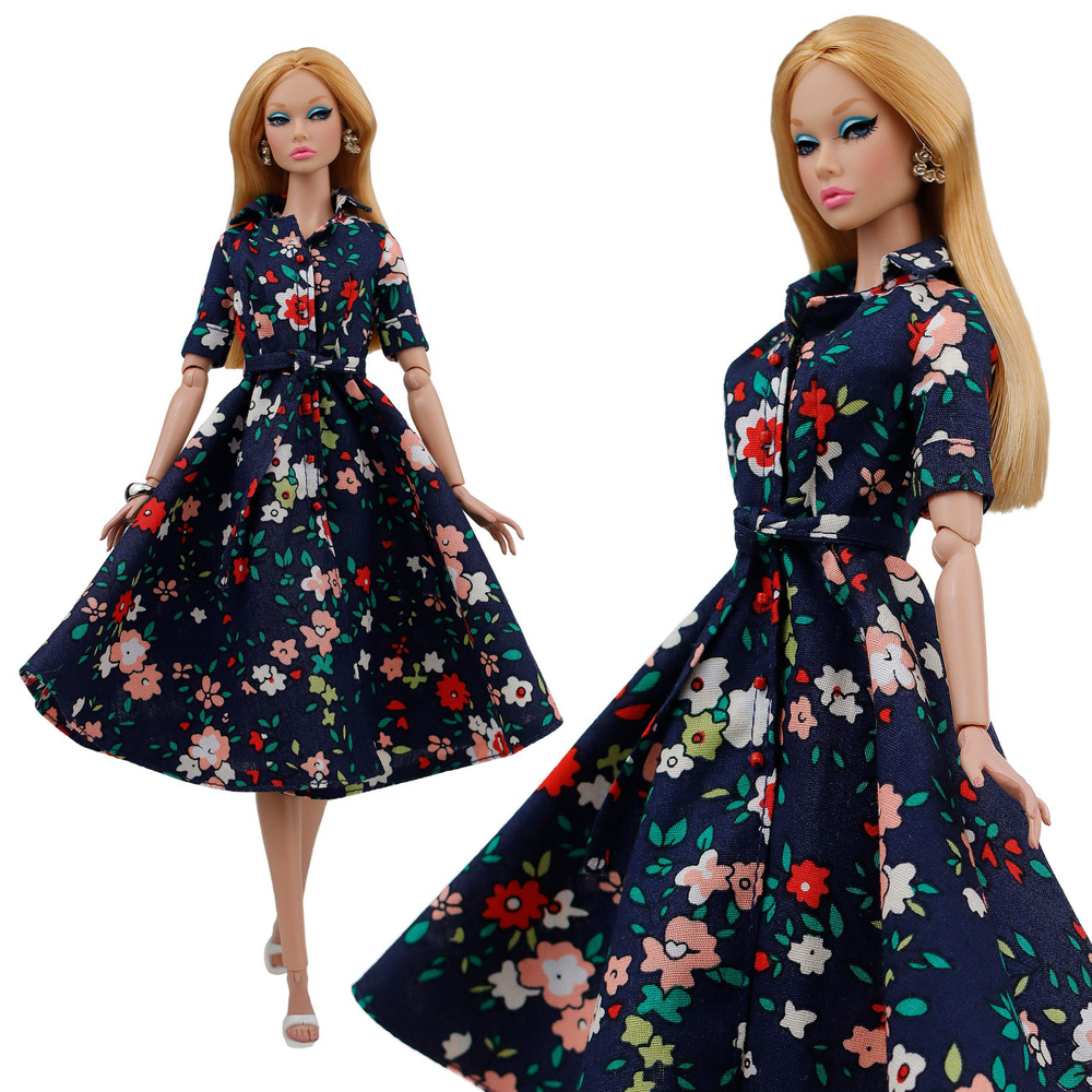 Платье-рубашка цвета "Сад в летнюю ночь" для кукол 29 см одежда для куклы типа Барби, Poppy Parker, Fashion #1